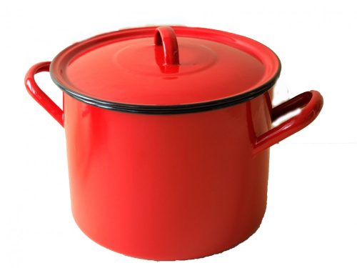 Enamelled Pot with lid 26 cm 9,5 L Red