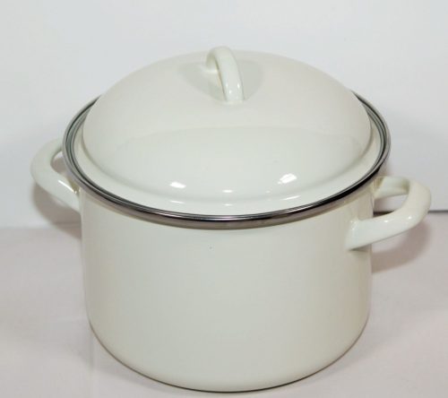 Enamelled Pot White 20 cm 4 L