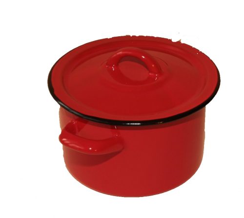 Enamelled Pot 16 cm 2 L Red