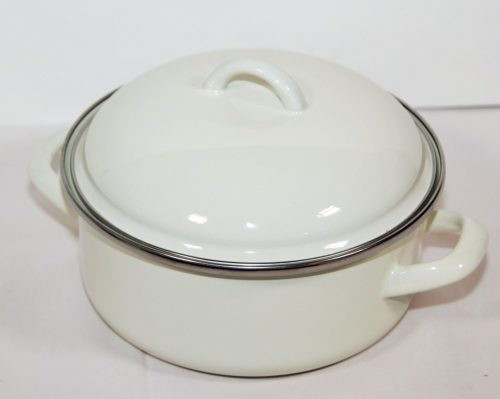 Enamelled Pot 20 cm 2,5 L White