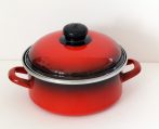 Enamelled Pot 18 cm 1,75 L Black Red
