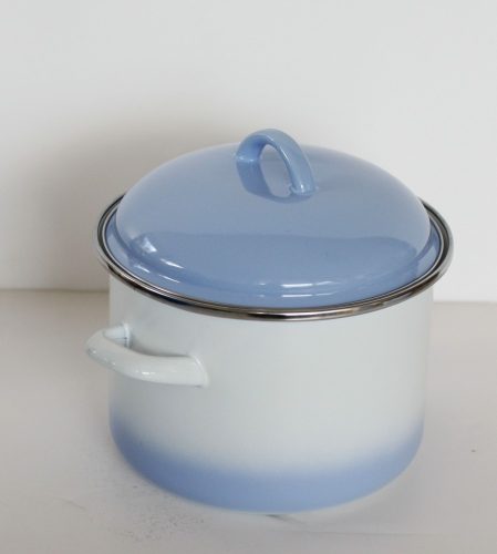 Enamel Pot 18 cm  3 L Blue-White