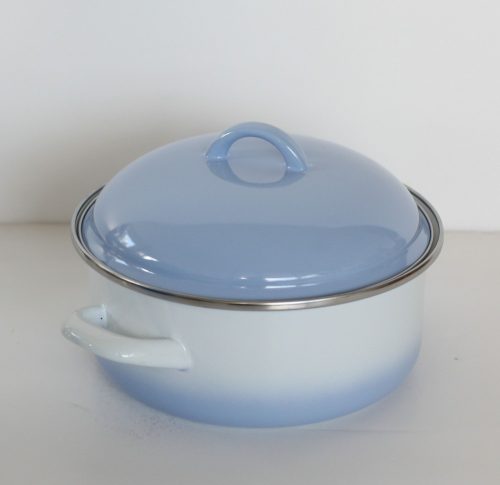 Enamel Pot 20 cm  2,5 L  Blue-White