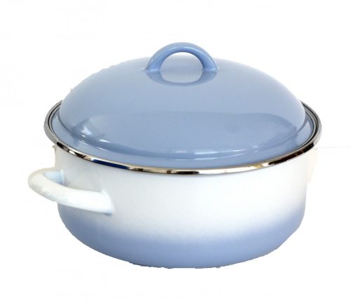 Enamelled Pot 22 cm  3,5 L Blue-White