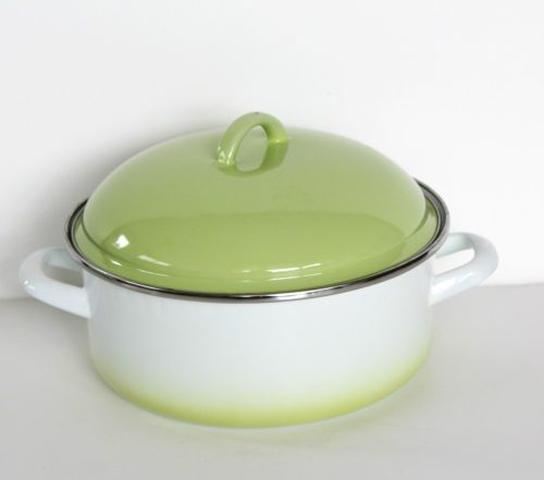 Enamelled Pot 22 cm  3,5 L Green-White