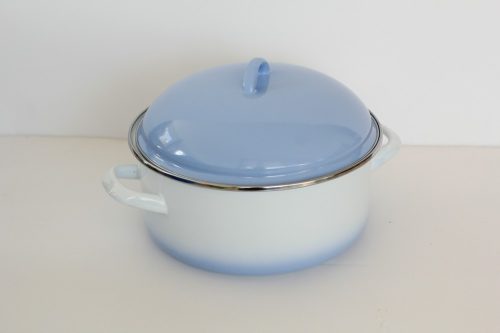 Enamelled Pot  24 cm  4,5 L Blue-White