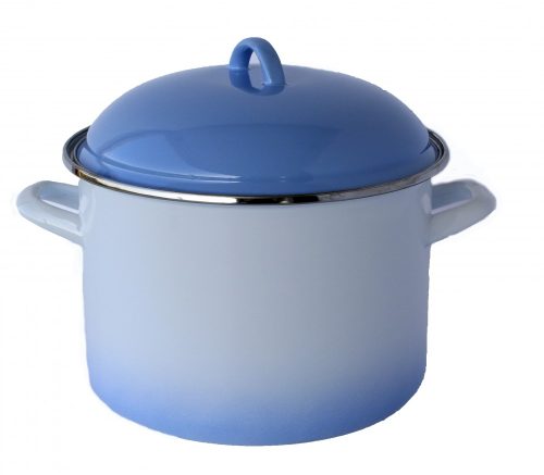 Enamelled Pot 24 cm  7,5 L Blue-White