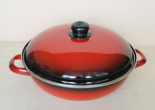 Enamel wok pan 28 cm